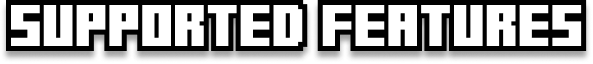 Supported features
